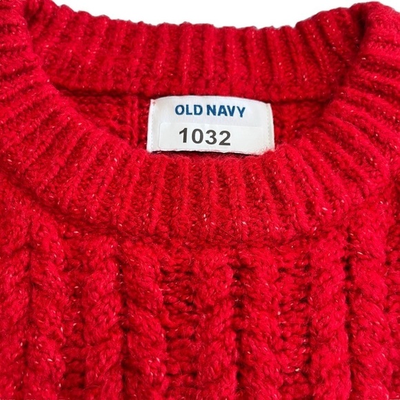 Old Navy Red Oversized Chunky Cropped Sweater Size Small - Picture 11 of 12